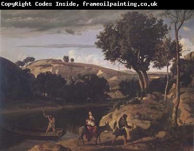 Jean Baptiste Camille  Corot La fuite en Egypte (mk11)